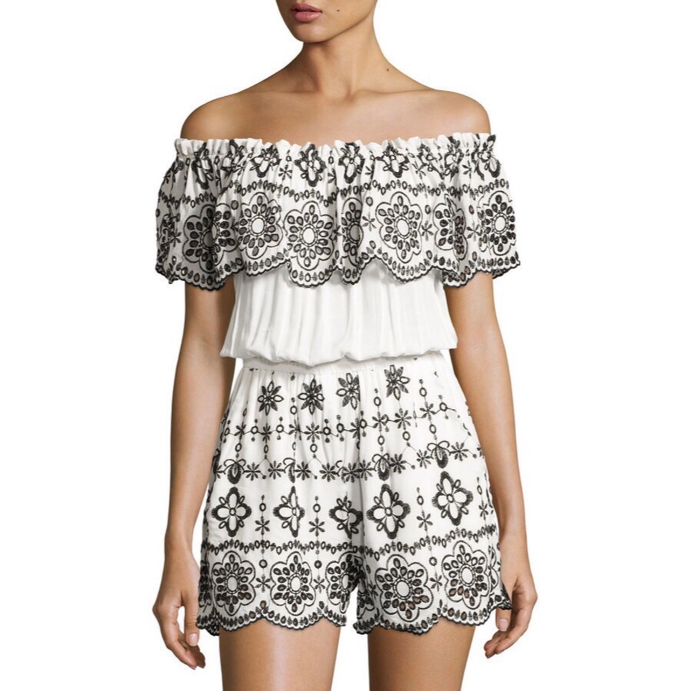 Parker Julie embroidered romper